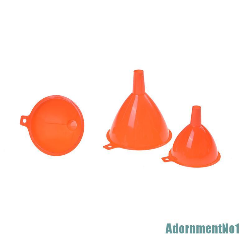 (AdornmentNo1) 3pcs Corong Plastik Pengisi Air / Minyak Untuk Dapur / Mobil / Lab