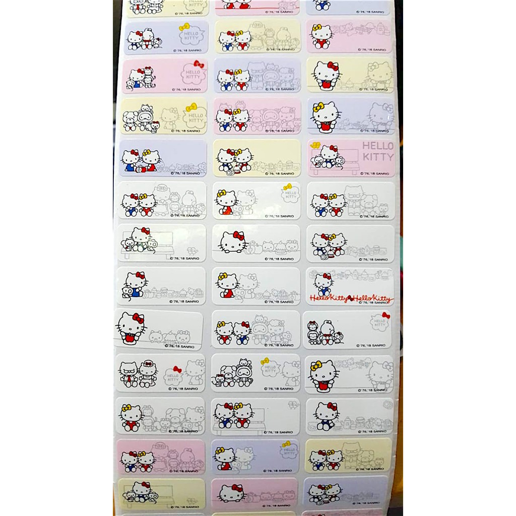 

Label nama stiker waterproof Premium Twin Hello Kitty Ori