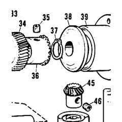 181092001 Upper &amp; Vertical Shaft Gear Mesin Jahit Lubang Kancing Brother B814 (Set) 181092-001