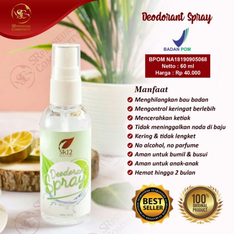 Best seller!!!!.... Deodorant  Spary SR12