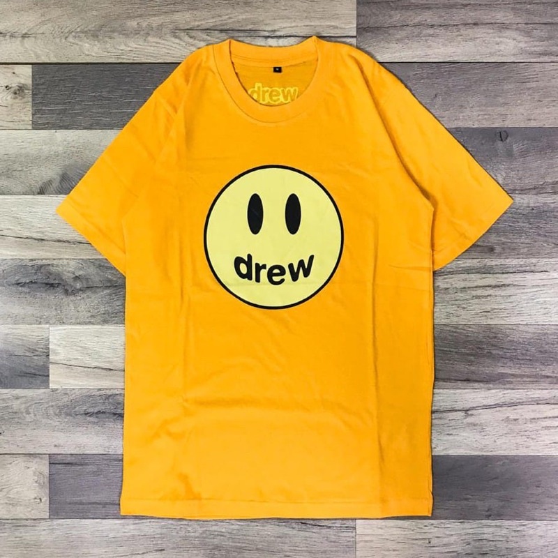KAOS BAJU T SHIRT DISTRO DREW KUNING EMOJI PRIA WANITA COWOK CEWEK UNISEX PREMIUM ORIGINAL