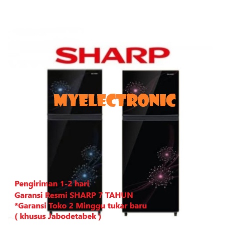 Kulkas Sharp SJ-317MG-DP 2 pintu 256 liter 130 watt