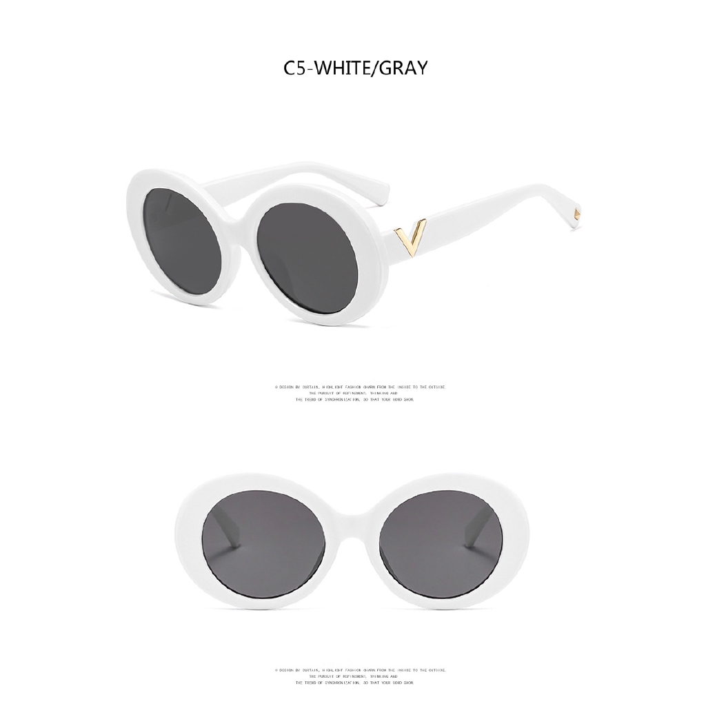 European and American retro oval 2020 new fashion trend sunglasses metal hinge