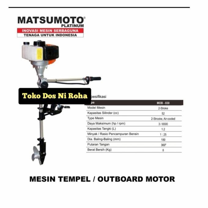 mesin tempel outboard Matsumoto MOB-830
