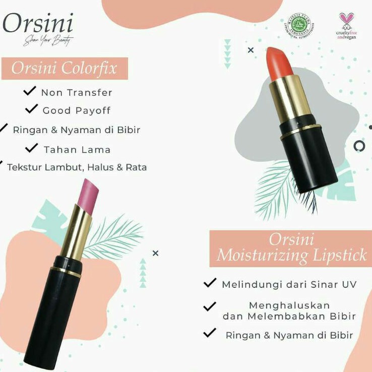 ✔GROSIR✔ Orsini Lipstik Colorfix Lipstick BPOM