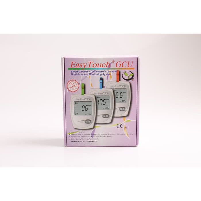 Alat Tes Gula Kolestrol Asam Urat Easytouch GCU 3 in 1 Easy Touch Strip Cek Darah