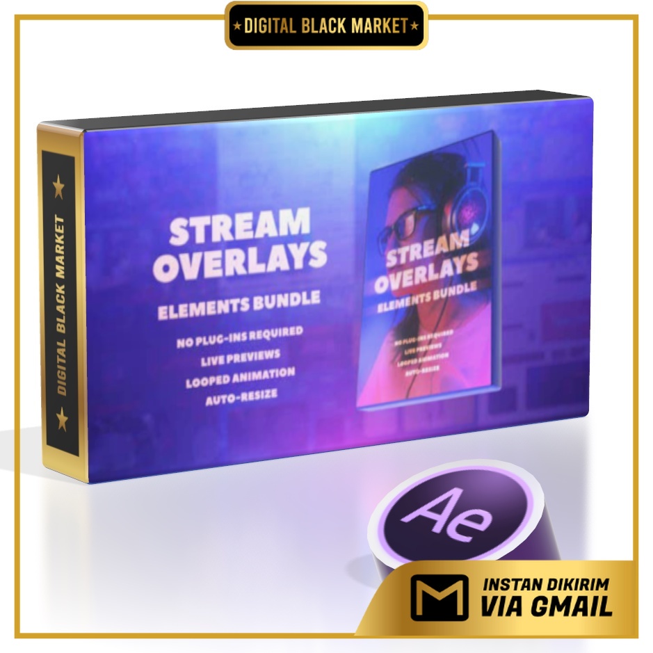 AtomX Stream Overlays Elements Bundle - After Effect Extension