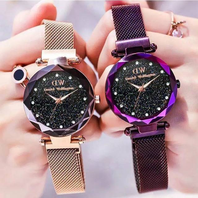 Jam Tangan Wanita Korea DWE Diamond Strap Magnetik