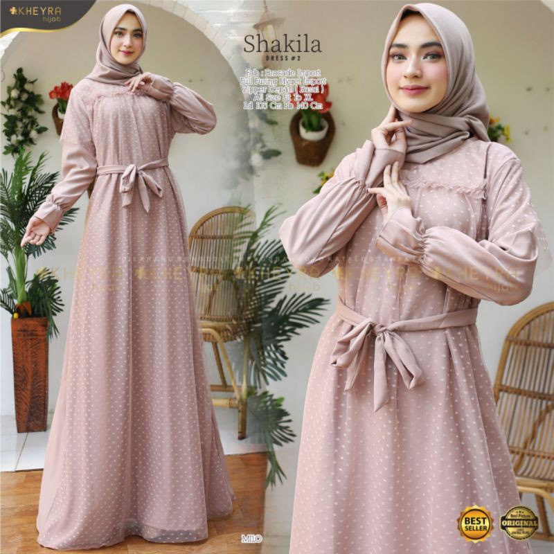 Gamis Terbaru 2021 Shakilla Dress brokat remaja / baju pesta / gamis kondangan / wisuda / bridesmaid