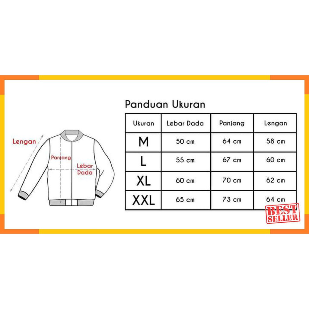 Termurah Bomber Jaket (Kuning) - Kuning- M