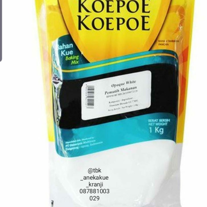 

Opaque WhitePemutih cap Koepoe-Koepoe 1 kg Pewarna Putih Food Grade - no bubble wrap