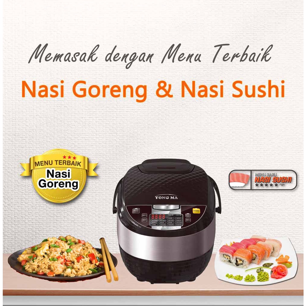 Yong Ma Magic Com Digital Rice Cooker 2 Liter 3 in 1 SMC-8027 Penanak Nasi Yongma SMC 8027 YMC-802