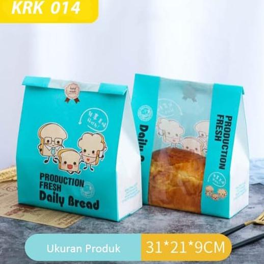 kios.lucinda - Packaging Kertas Roti Tawar KRK014/ Bungkus Kemasan Kertas Roti Tawar