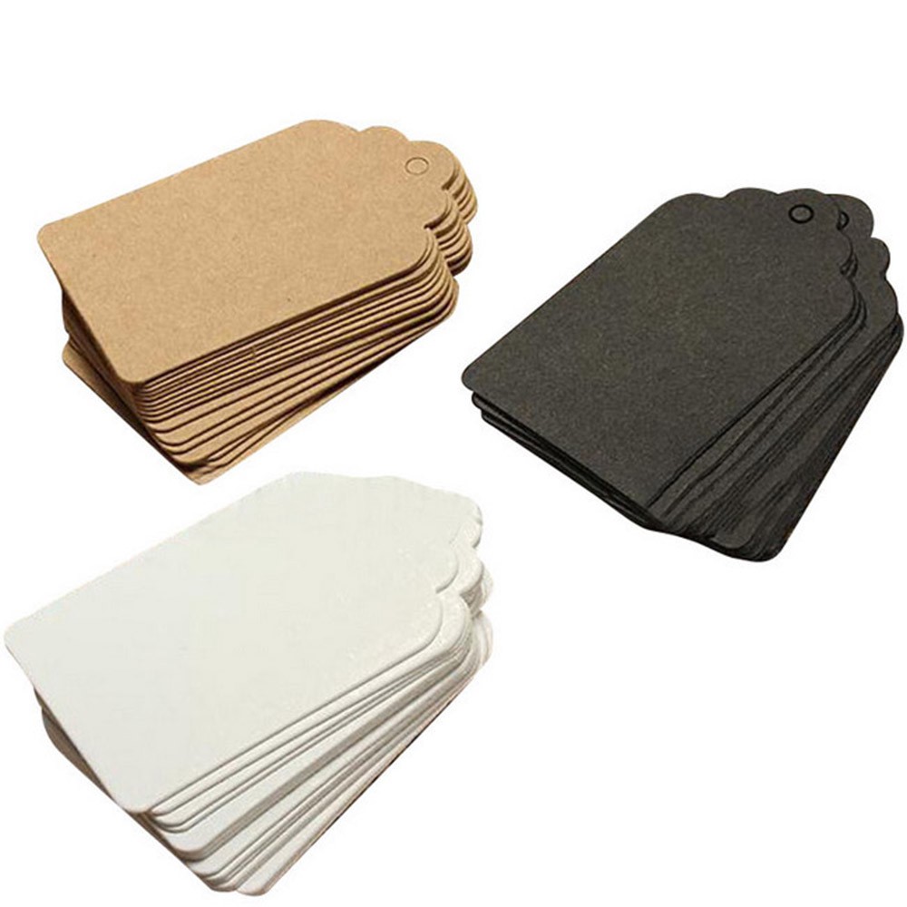 100Pcs Tag Kertas Kraft Warna Coklat untuk Hadiah Pernikahan | Shopee