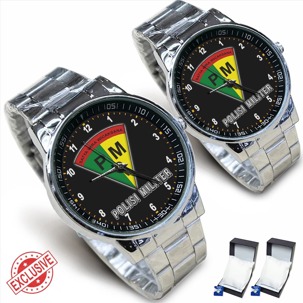 Jam Tangan Rantai Couple POLISI MILITER P.M 02 (Limited Edition)