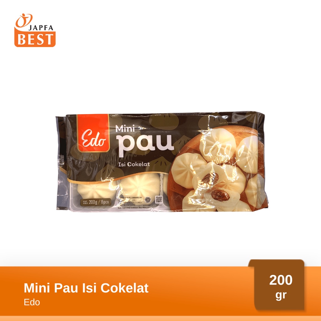 Edo Mini Pau Isi Coklat 200gr - 8pcs