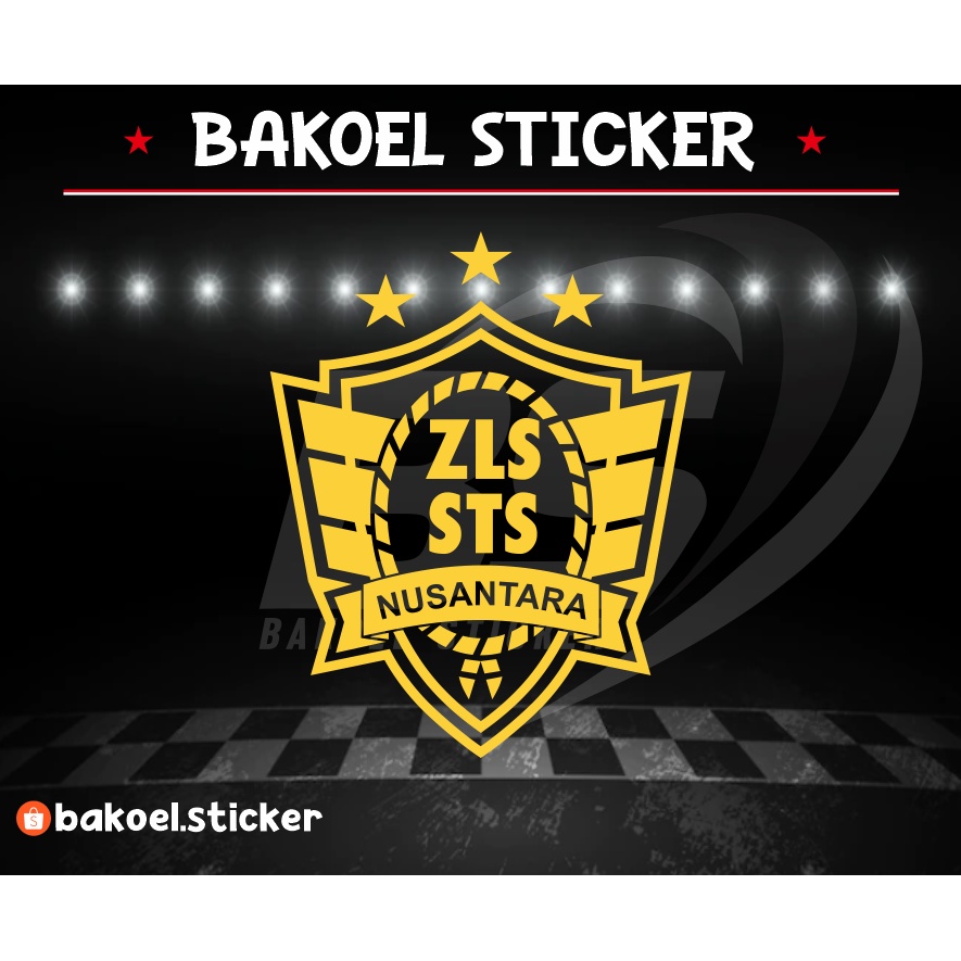Sticker ZLS STS cutting menyala untuk mobil kaca belakang