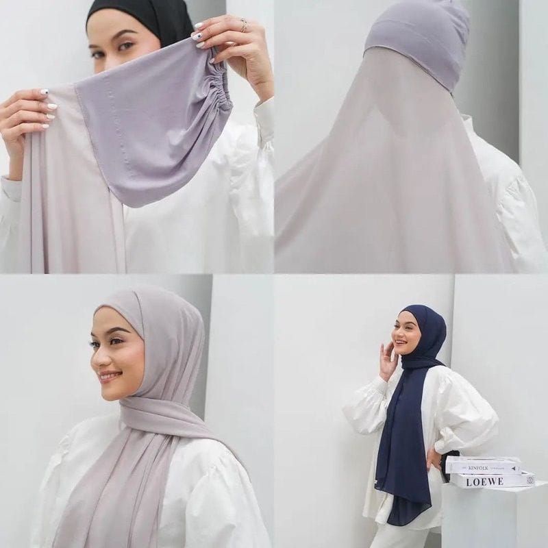 (TERLARIS) PASHMINA INNER 2in1 ceruty babydoll premium