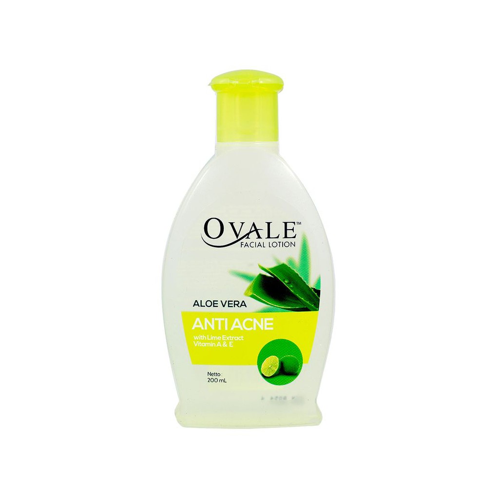 Ovale Facial Lotion Lime Aloe Vera Toner Pembersih Make Up Anti Acne Jerawat Minyak