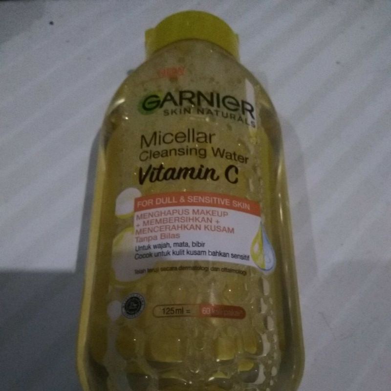 GARNIER MICCELAR CLEASING WATER 125ML ORIGINAL 100%-Untuk Kulit Kusam