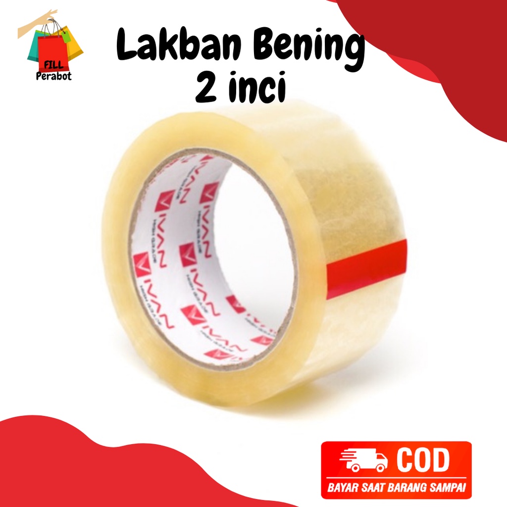 

LAKBAN BENING 2 INCI×72 YARD / SOLASI LAKBAN / ISOLASI / ISOLATIP / PERELAT TAPE