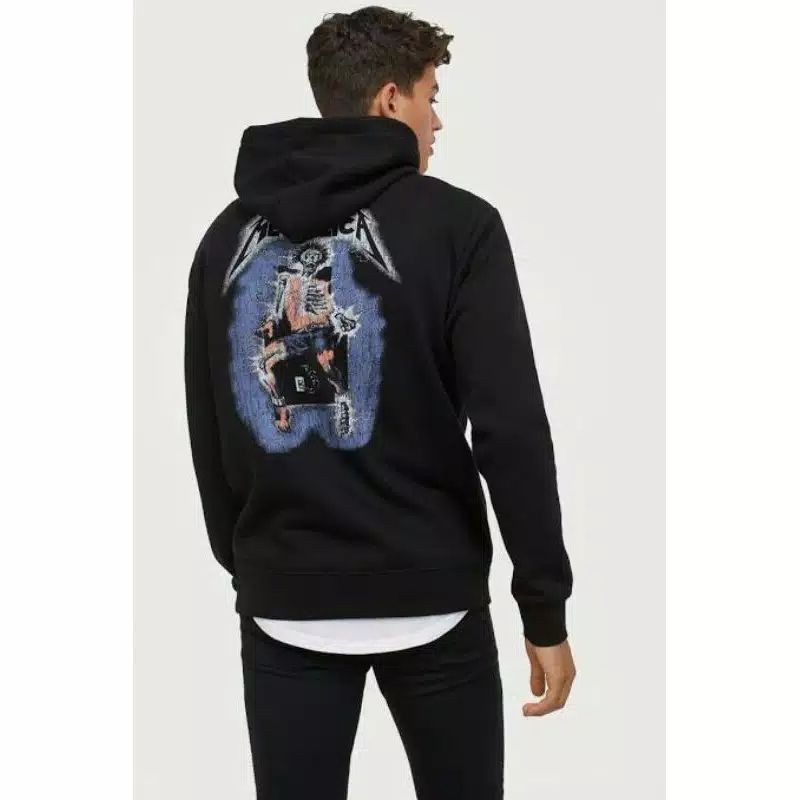 HOODIE HnM METALLICA RIDE THE LIGHTING BLACK