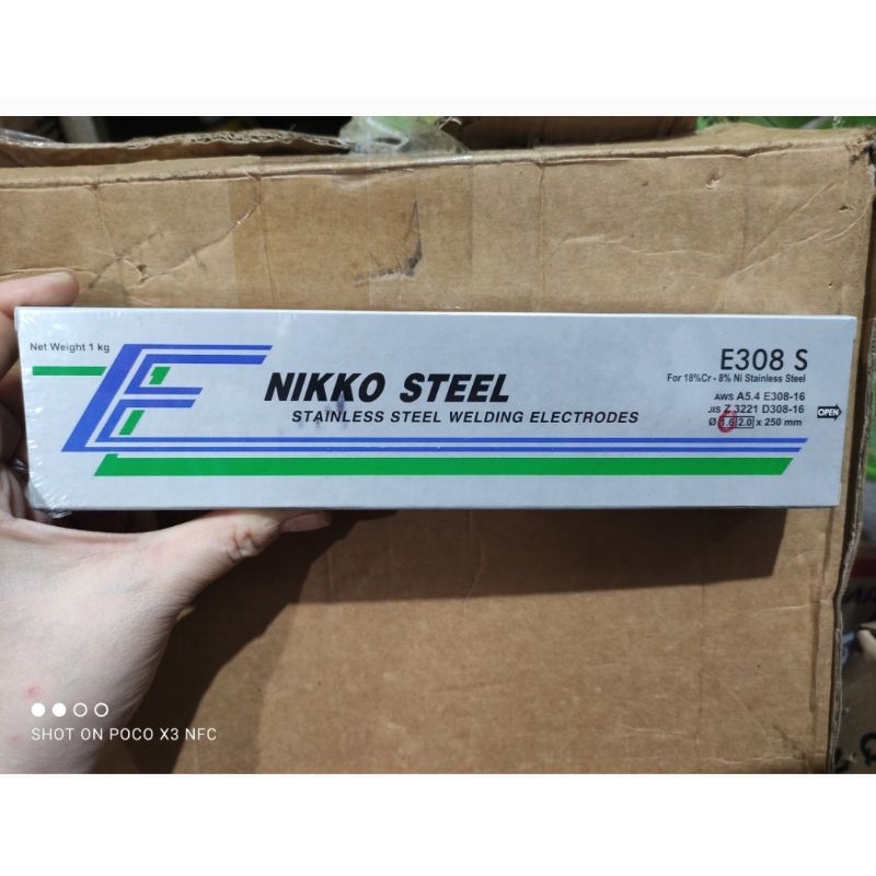 Kawat Las Stainless Steel 1.6mm Nikko Steel Welding Electrodes 1.6 mm 1kg Electroda SS