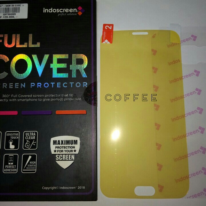 Anti gores full samsung S6 edge plus screen protector indoscreen full cover