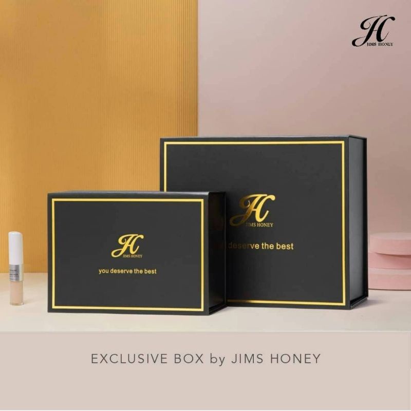 

[BISA COD] BOX HITAM JIMS HONEY SPESIAL PECKING BOX EXCLUSIVE KOTAK KADO