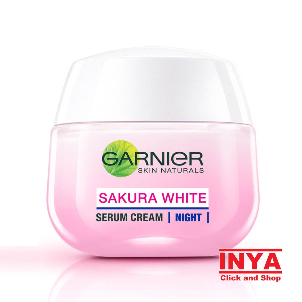 GARNIER SAKURA WHITE NIGHT CREAM 50ml - Pelembab Wajah