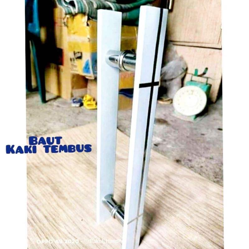 Baut Tembus &quot; Handle gagang pintu rumah baut tanam tembus4 45cm