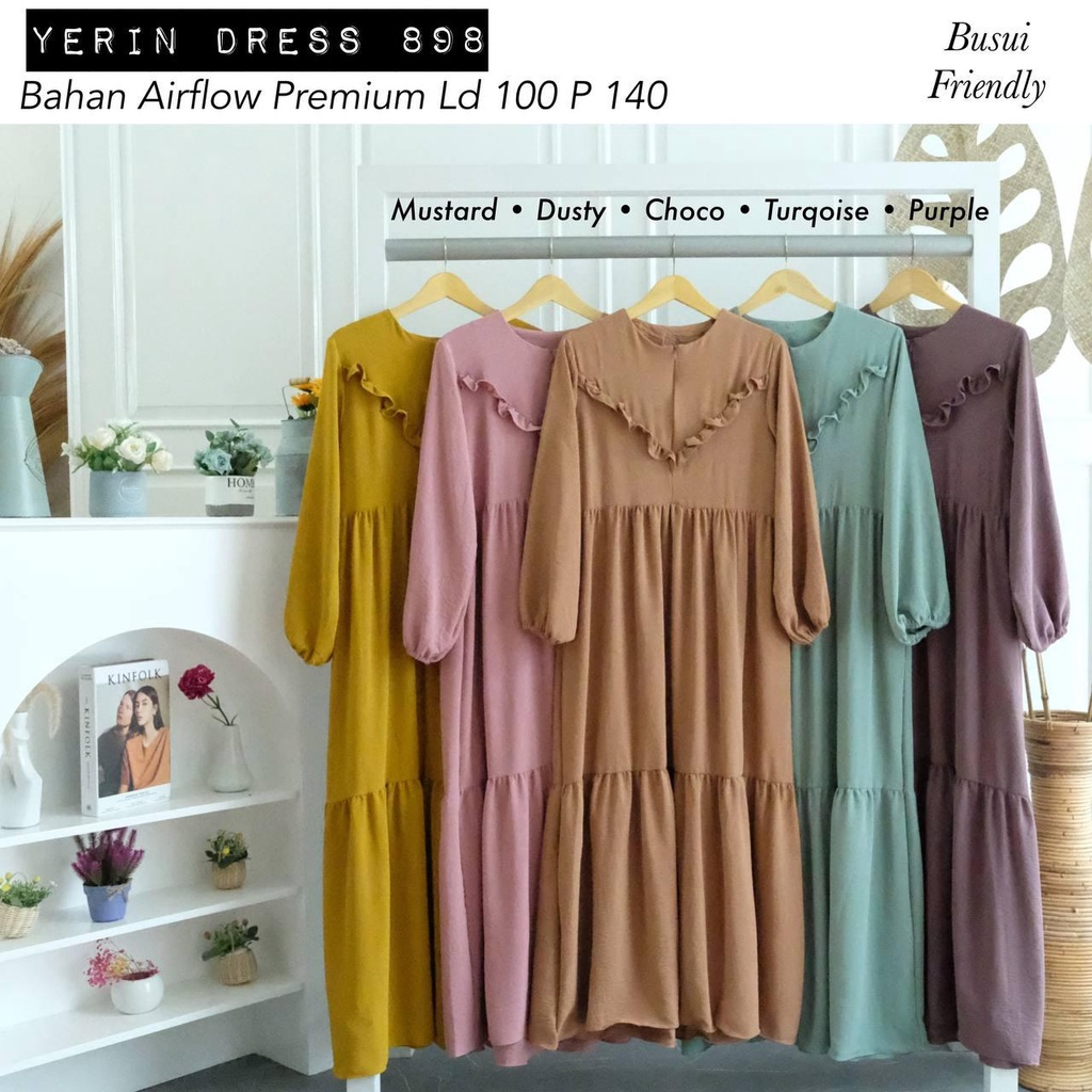 YERIN DRESS / DRESS PESTA / DRESS KONDANGAN / DRESS POLOS / BUSUI