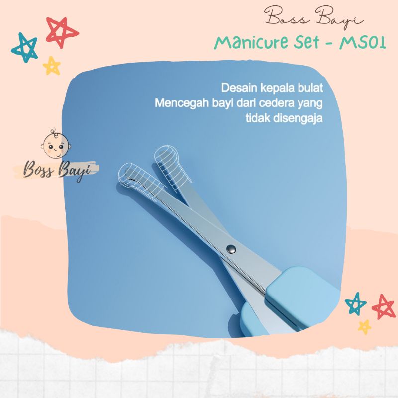 BOSS BAYI - Manicure Set MS01 / Set Gunting Kuku Bayi