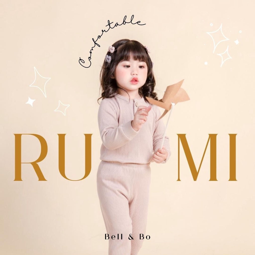 Bell &amp; Bo - Rumi Set / Piyama Rib Anak Bayi Unisex