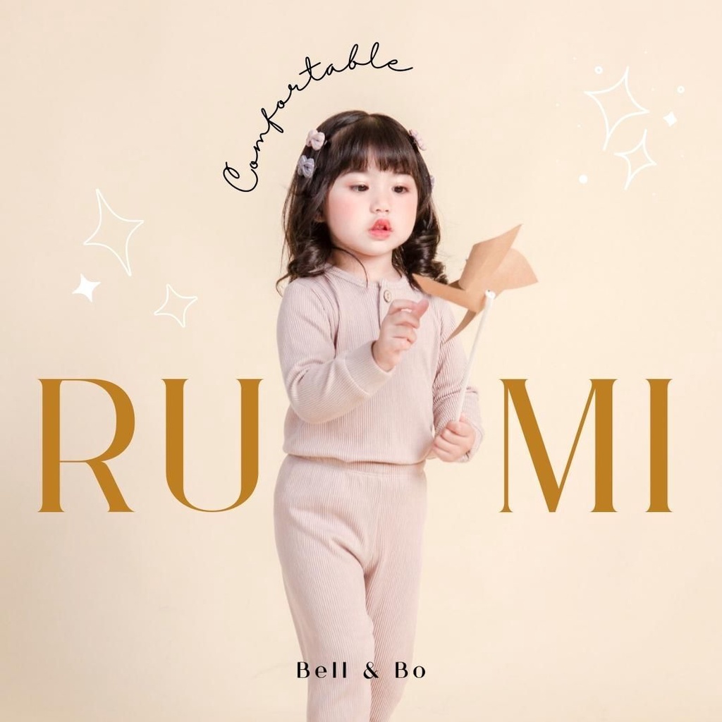 Bell &amp; Bo - Rumi Set - Piyama Rib Anak Bayi Laki dan Perempuan