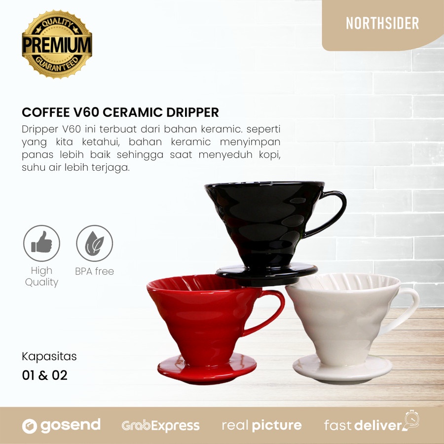 V60 DRIPPER 01 CERAMIC - DRIPPER KOPI V60 01 KERAMIK