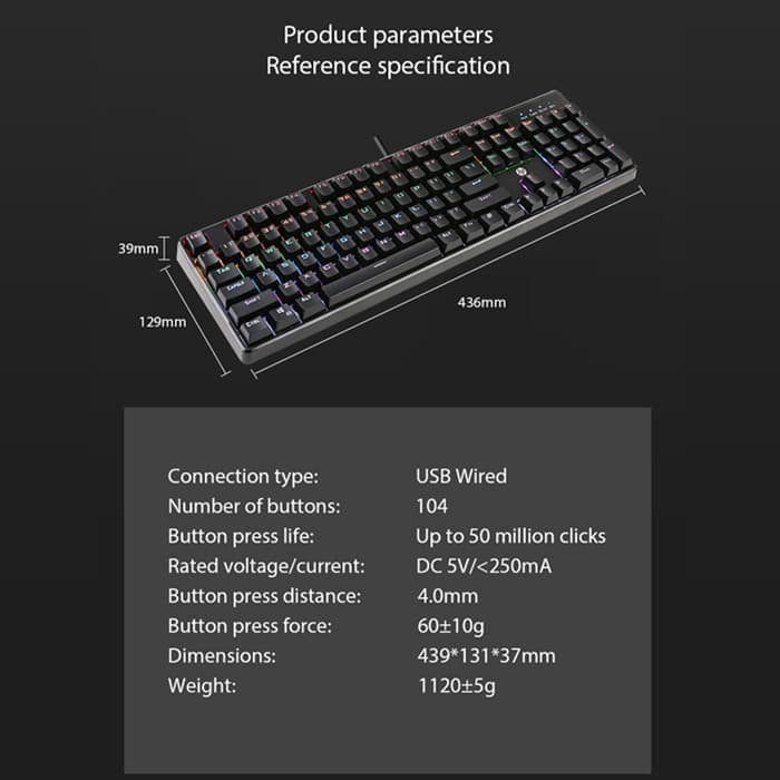 Keyboard Gaming Mechanincal HP GK320