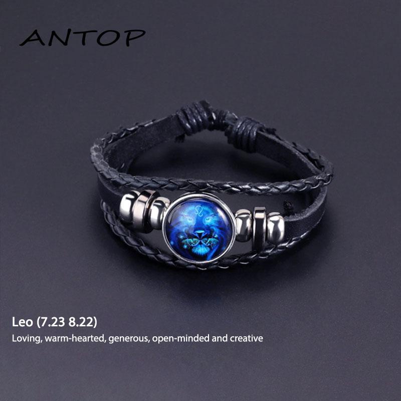 Gelang Tangan Luminous Motif Zodiak Untuk Pria / Wanita