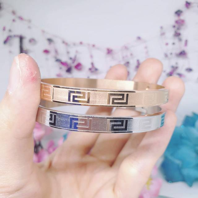 Gelang titanium mewah anti karat korea simple GBT-61