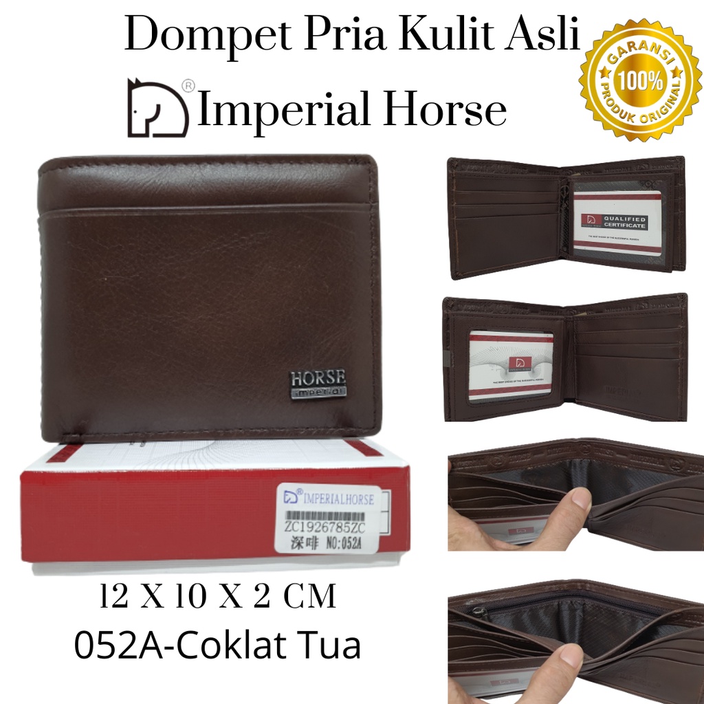 Dompet Pria Kulit Asli Original Imperial Horse Import, Tipe Terbaru Anak Muda, Model Distro dan Harga Murah (Horse#052A)