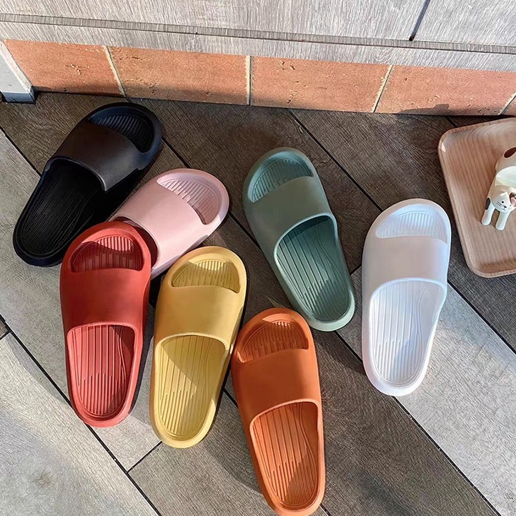 Sandal Murah Wanita EVA Anti Air Sandal Empuk Flat Sandal Kesehatan Slip On Polos Korean Style