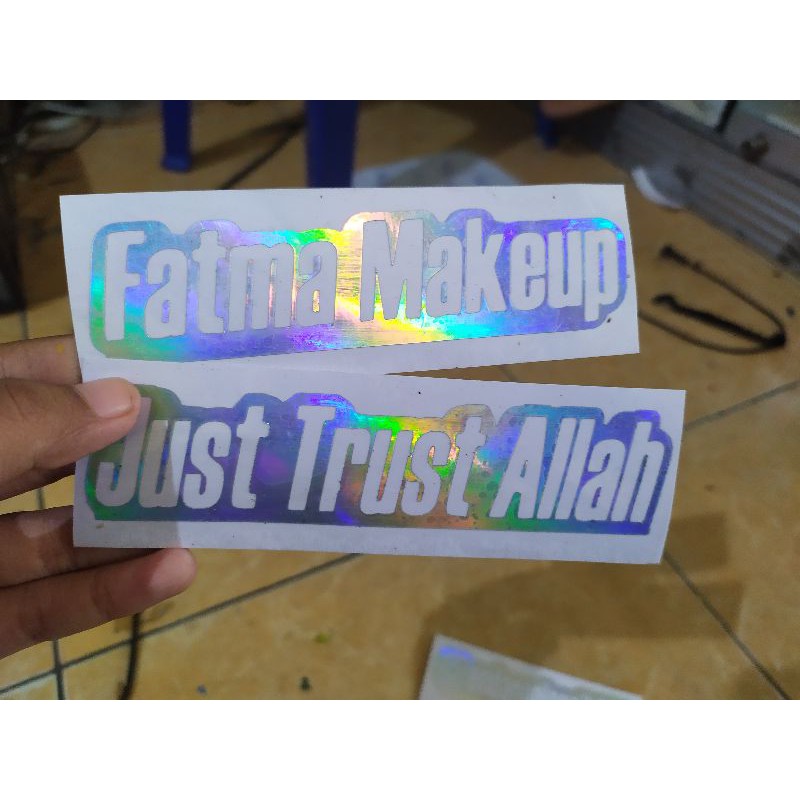 

( TANPA PO & TANPA MINIMAL ORDER) Sticker Costum Nama IG Hologram/STIKER KOREA JEPANG CHINA