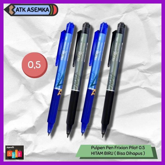 

Silutala- Pulpen Pen Frixion Pilot 0.5 Hitam Biru ( Bisa Dihapus ) - Hitam -Ori.