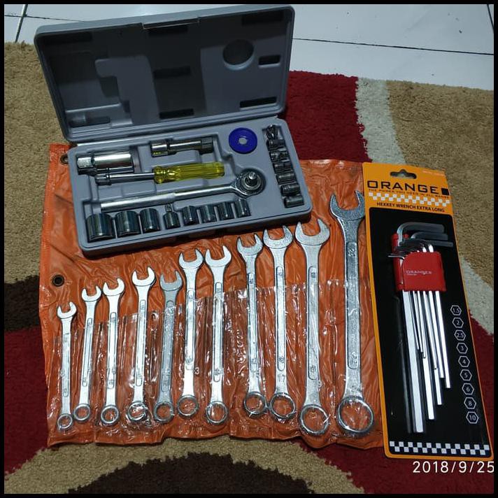 TERBARU TOOL SET BENGKEL - KUNCI PERKAKAS MOTOR - KUNCI PAKET 3 SET