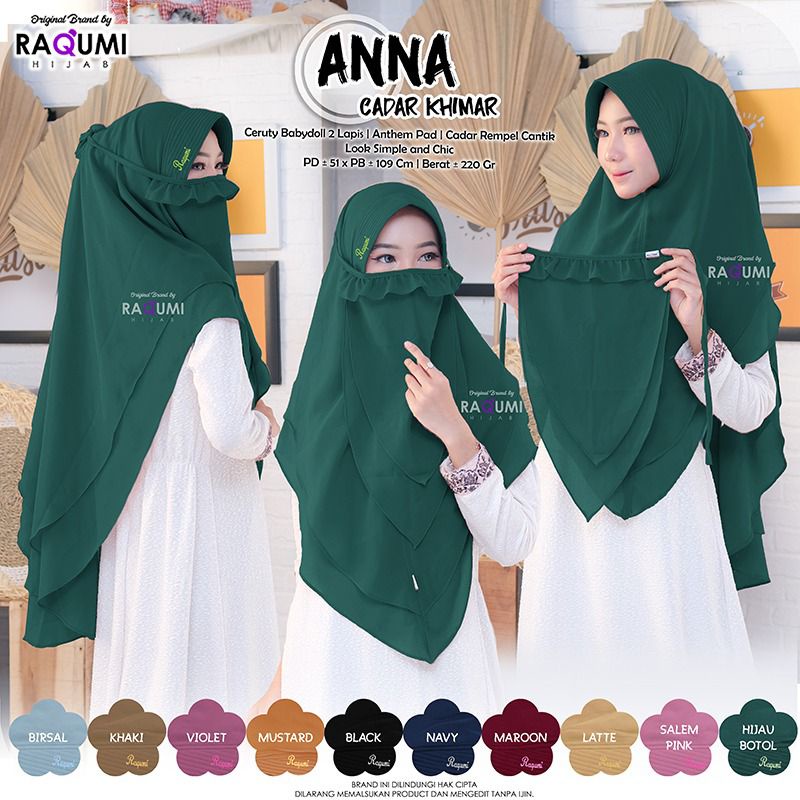 [original raqumi]TERLARIS ANNA CADAR KHIMAR