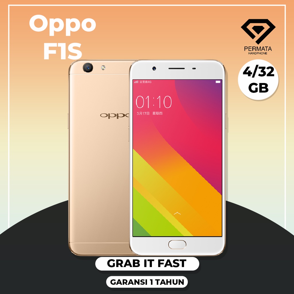 OPPO F1S 4/32GB GARANSI 1 BULAN SIM ALL OPERATOR IMEI AMAN BARANG TERMURAH BERKUALITAS TERBAIK