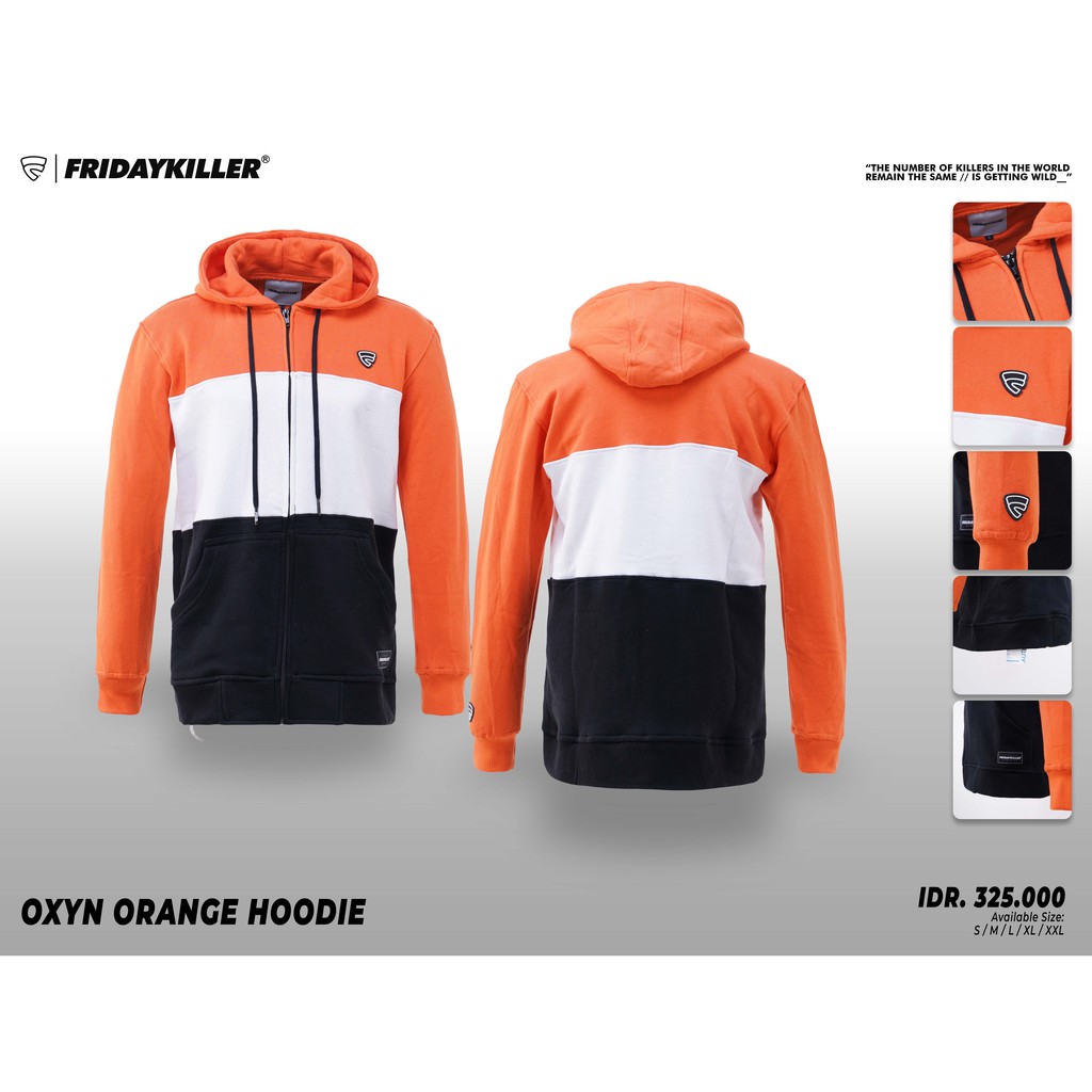 JAKET FRIDAY KILLER | OXYN ORANGE HOODIE