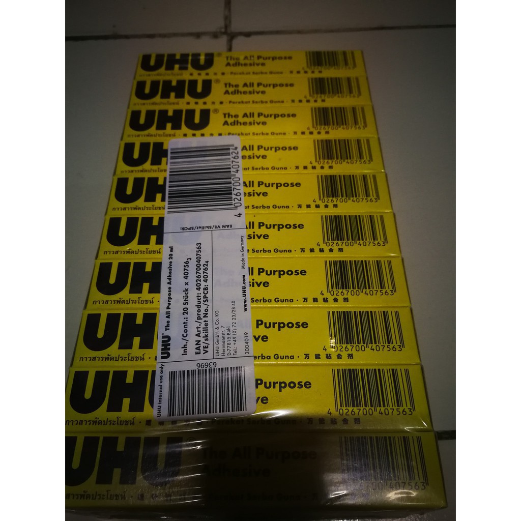 

LEM UHU [20 ML] / LEM KERTAS PEREKAT SERBA GUNA