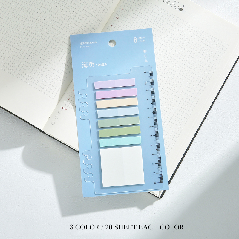 200 Lembar Sticky Note Warna Neon Untuk Pembatas Buku-L