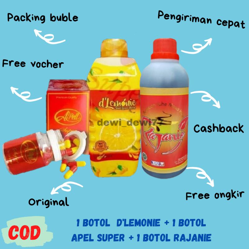 DRAJAPELL | D'RAJAPELL PELANGSING D'LEMONIE ( 1 BOTOL APEL + 1 BOTOL LEMON + 1 BOTOL JAHE )